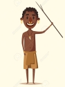 African man. Indigenous south American. Cartoon vector illustrat